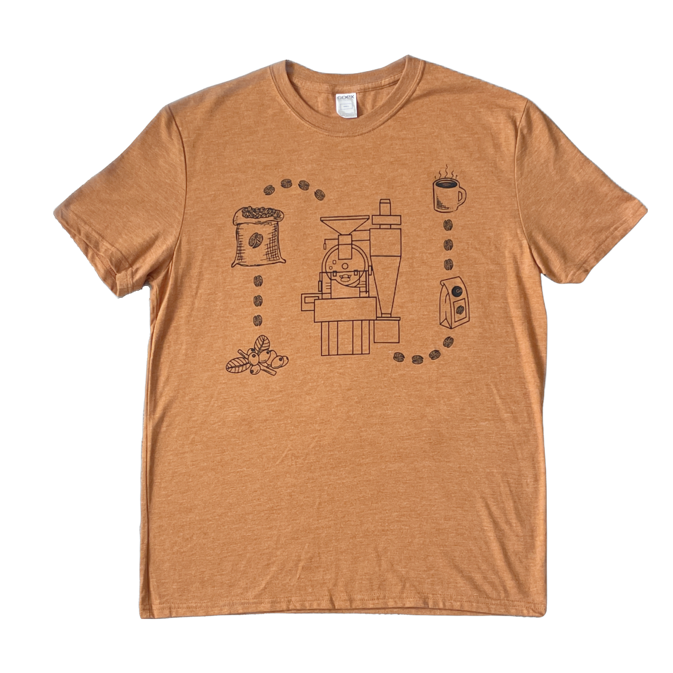 Journey of the Coffee Bean T-Shirt - Amber