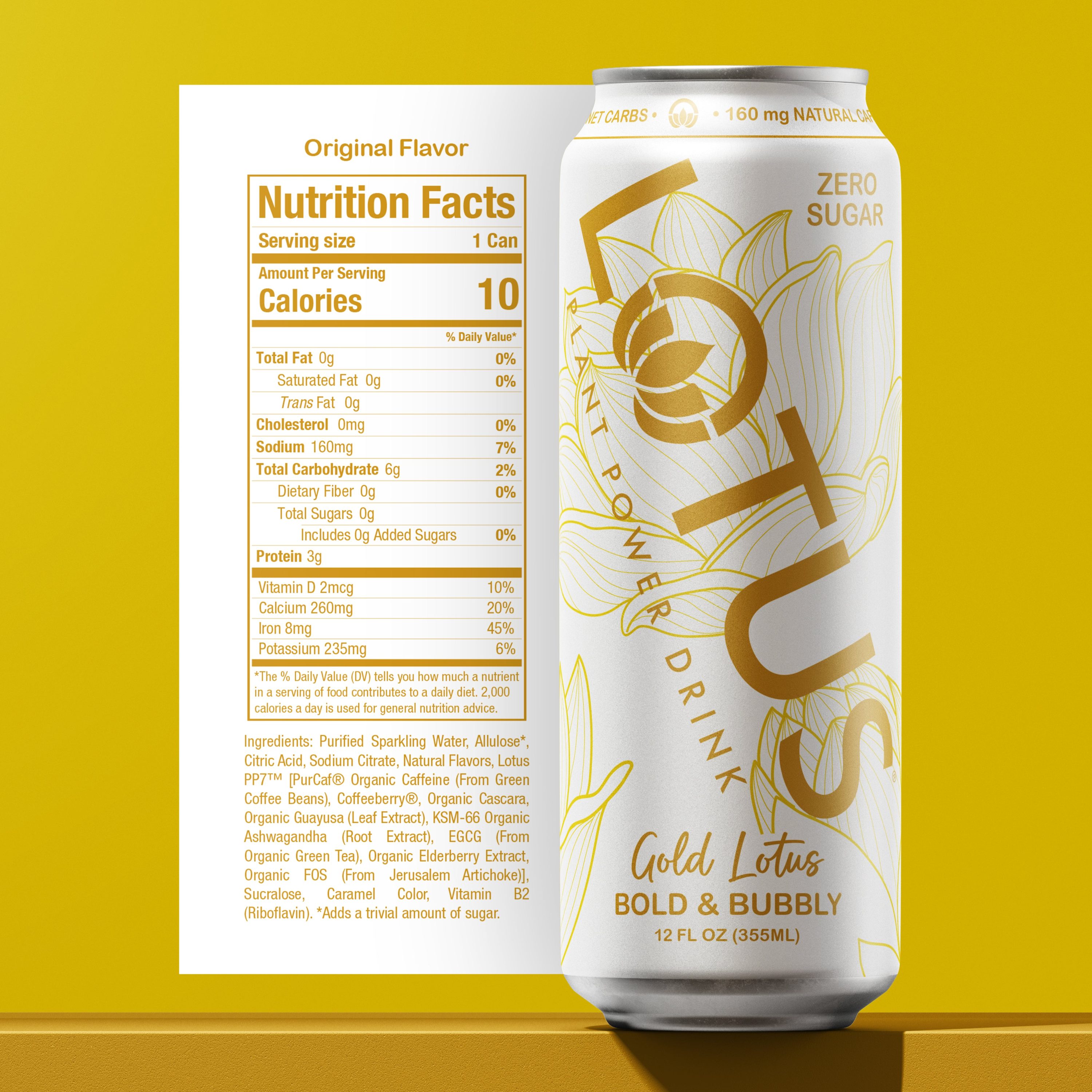Gold Lotus Zero Sugar RTD Can