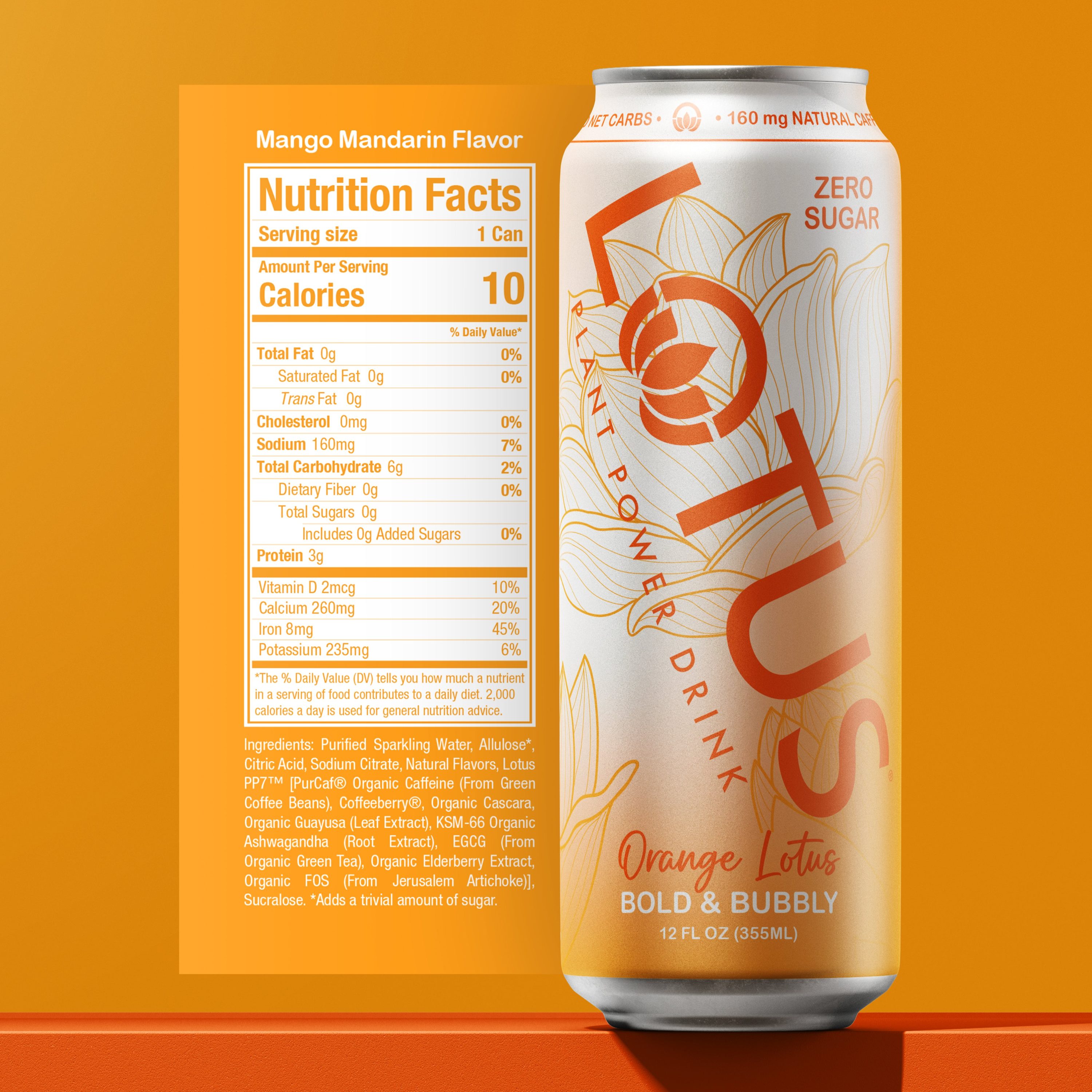 Orange Lotus Zero Sugar RTD Can