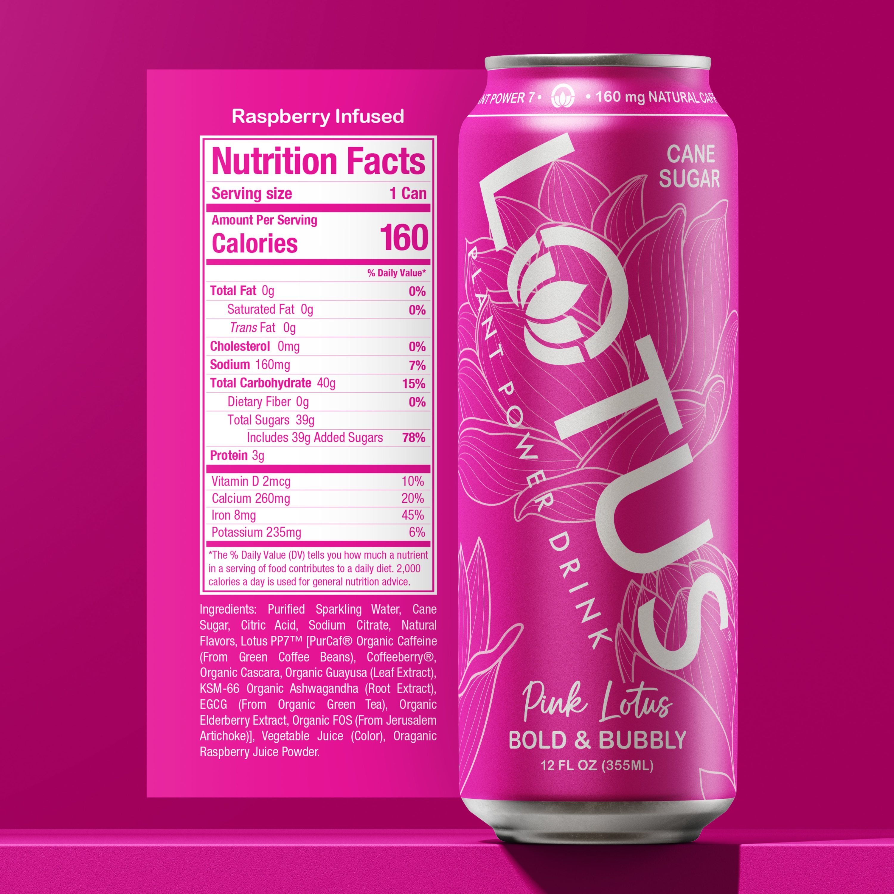 Pink Lotus Cane Sugar RTD Can