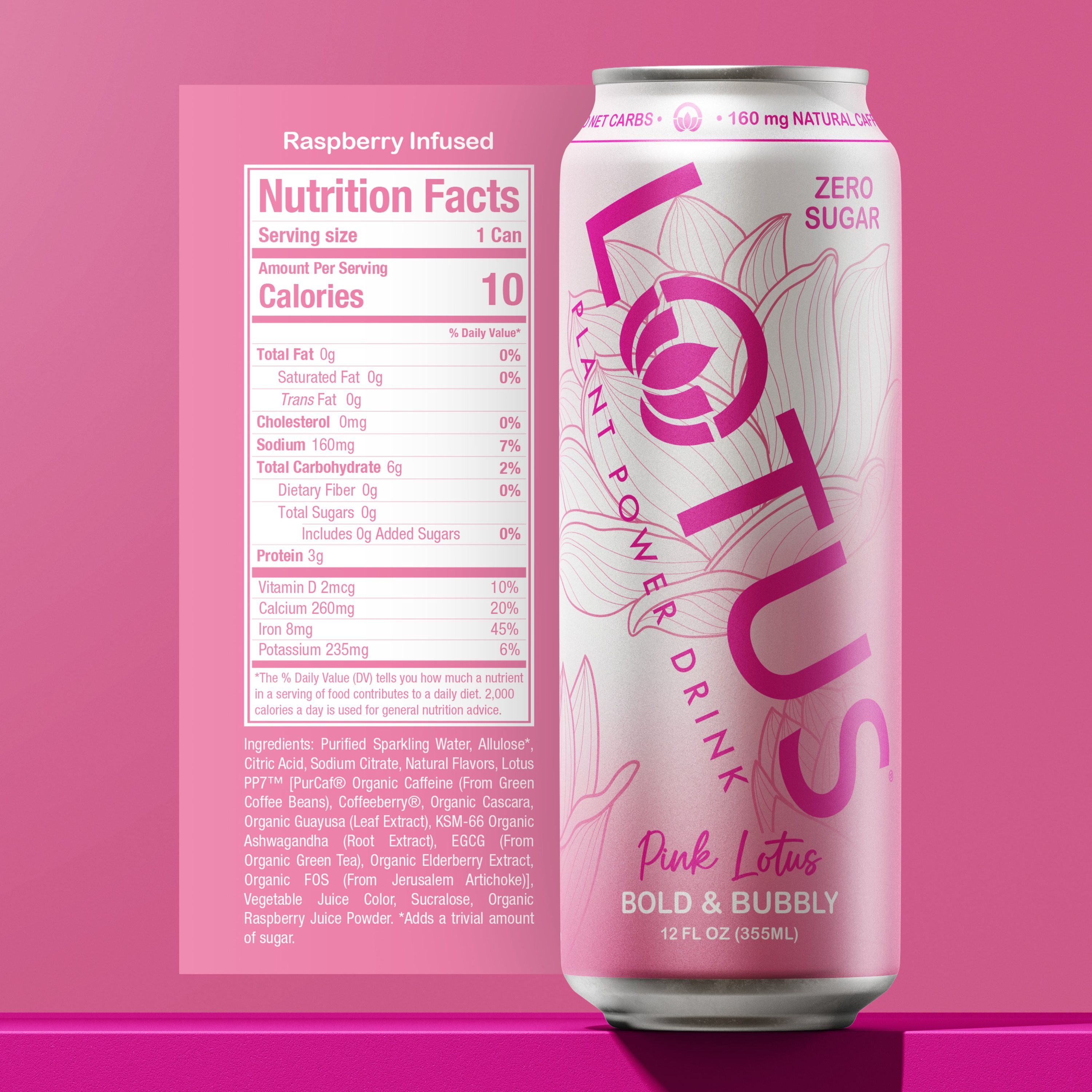 Pink Lotus Zero Sugar RTD Can